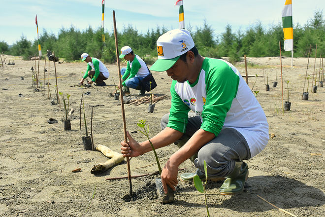 Penanaman Pohon dalam Rangka Hari Bakti PU dan hari Dharma Wanita Nasional Tahun 2018