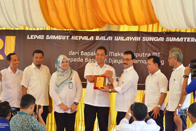 Bapak Ir. Djaya Sukarno, M.Eng, Bapak Ir. T. Maksal Saputra, MT dan Jajaran Balai Wilayah Sungai Sumatera I