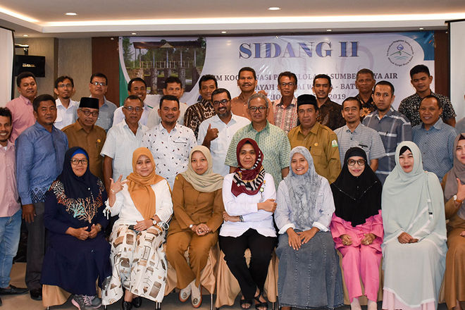 Foto bersama pada Sidang II TKPSDA WS (Wilayah Sungai) Woyla Batee Periode II Tahun 2019