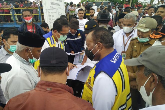 Kunjungan Wamen PUPR ke Bendung Krueng Pase Aceh Utara