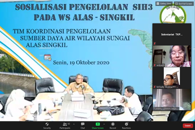 Sosialisasi Pengelolaan Sistem Informasi Hidrologi, Hidrometeorologi, Dan Hidrogeologi (Shi3) Pada Wilayah Sungai Alas-Singkil