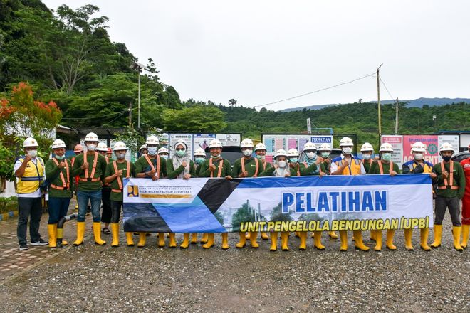 Pelatihan Unit Pengelola Bendungan (UPB) di lingkungan Balai Wilayah Sungai Sumatera I di Bendungan Keureuto 