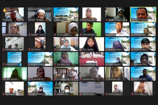 Peserta Rapat  TKPSDA WS Aceh-Meureudu Periode II Tahun 2021