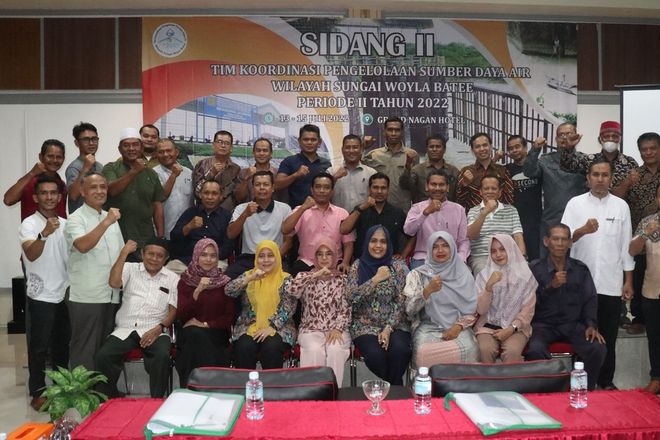 Foto bersama peserta Sidang II TKPSDA WS Woyla Batee