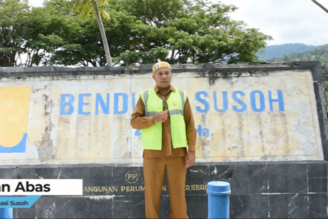 Bapak Rizwan Abas, pengamat D.I Susoh, memaparkan serangkaian kegiatan yang dilakukan