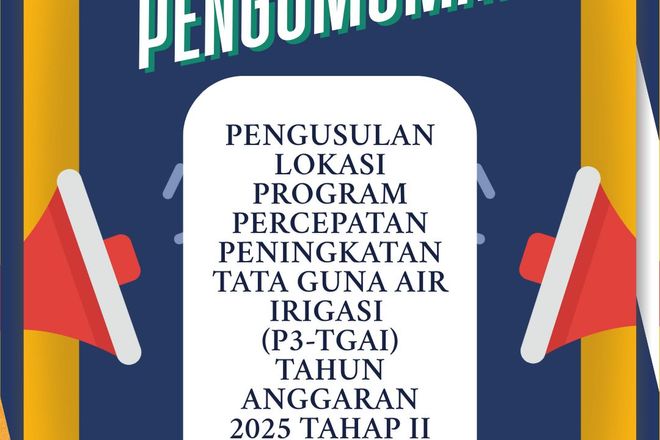 Pengumuman Lokasi Program P3-TGAI Tahun Anggaran 2025 Tahap II