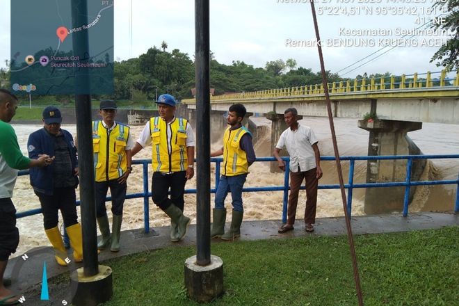 Tim OP SDA III memantau kondisi Bendung Krueng Aceh Seulimeum untuk antisipasi banjir