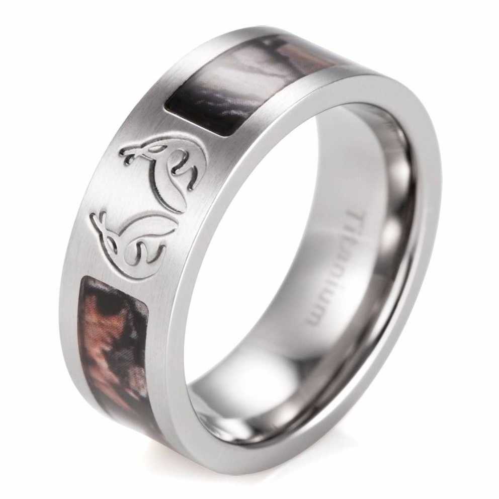 Featured Image of Titanium Camo Wedding Rings