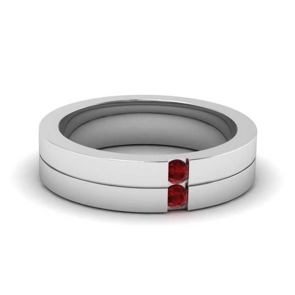 Featured Image of Men's Wedding Bands With Ruby