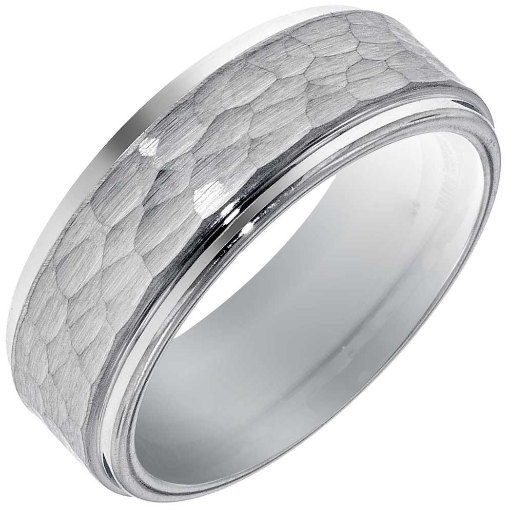 Featured Image of Mens Hammered Wedding Bands