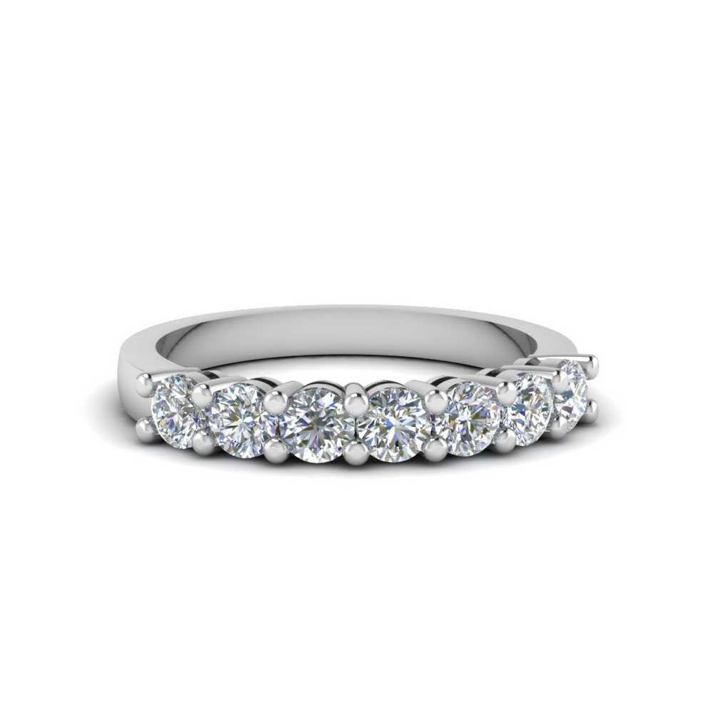 Featured Image of Diamond Seven Row Anniversary Rings In White Gold