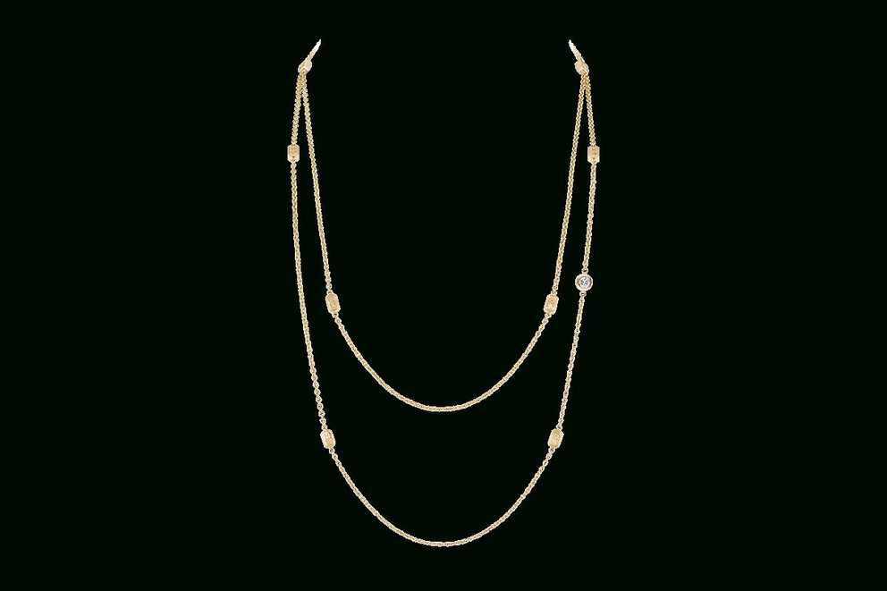 Featured Image of Yellow Gold Diamond Sautoir Necklaces