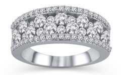 25 Collection of Diamond Layered Anniversary Ring in White Gold