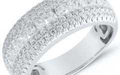 Diamond Multi-row Anniversary Rings in White Gold