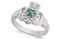 Diamond Claddagh Engagement Rings