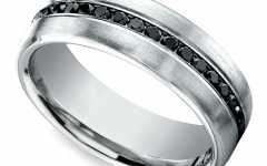 Black and White Gold Men's Wedding Bands