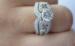 Interlocking Engagement Rings and Wedding Band