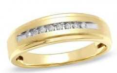 Diamond Comfort Fit Wedding Bands in 10k Gold