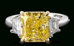 Radiant Yellow Diamond Rings