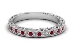 Ruby Wedding Bands for Women