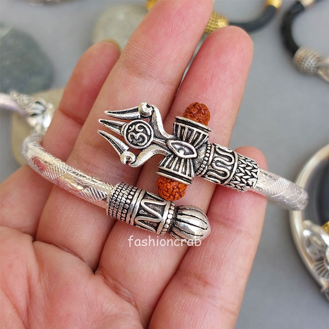 Indian Bollywood Style Trishul Hand Bracelet for Men