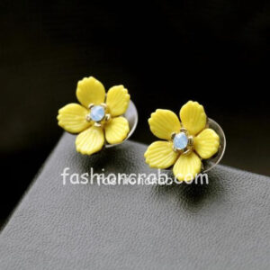 Cute Yellow Flower Stud Earring for Women