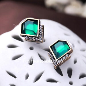 Green Crystal Stud Earring Summer Jewelry for Women
