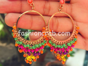 Golden Colorful Earring