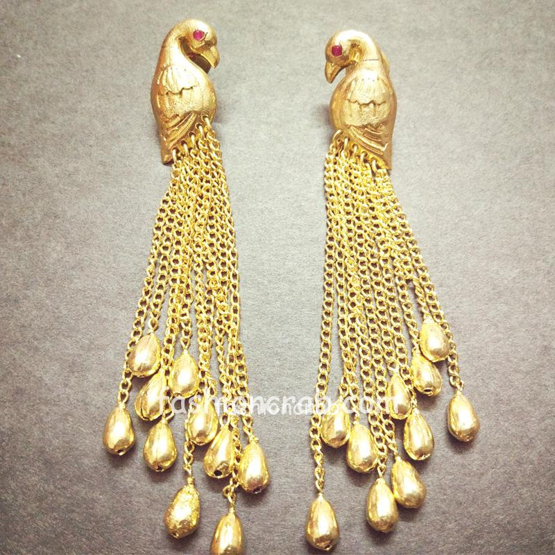 Bird Shape Golden Color Earring for Girls