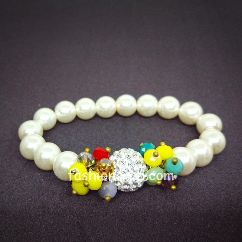 Multicolor Beads Pearl Bracelet