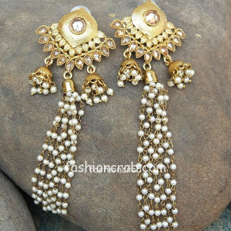 Golden Small Pearl Drop Earring for Women