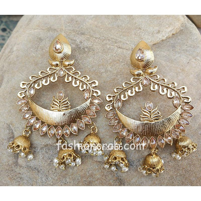 Golden Color Chandelier Earring for Women | FashionCrab.com