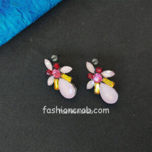 Delicate Dreamy Pink Colorful Drop Party and Casual Earring for Girls and Women
