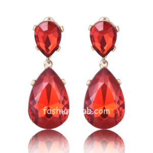 Red Crystal Rhinestone Drop Party Earring for Women