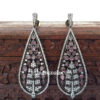 Pink Stone American Diamond Earrings for Party