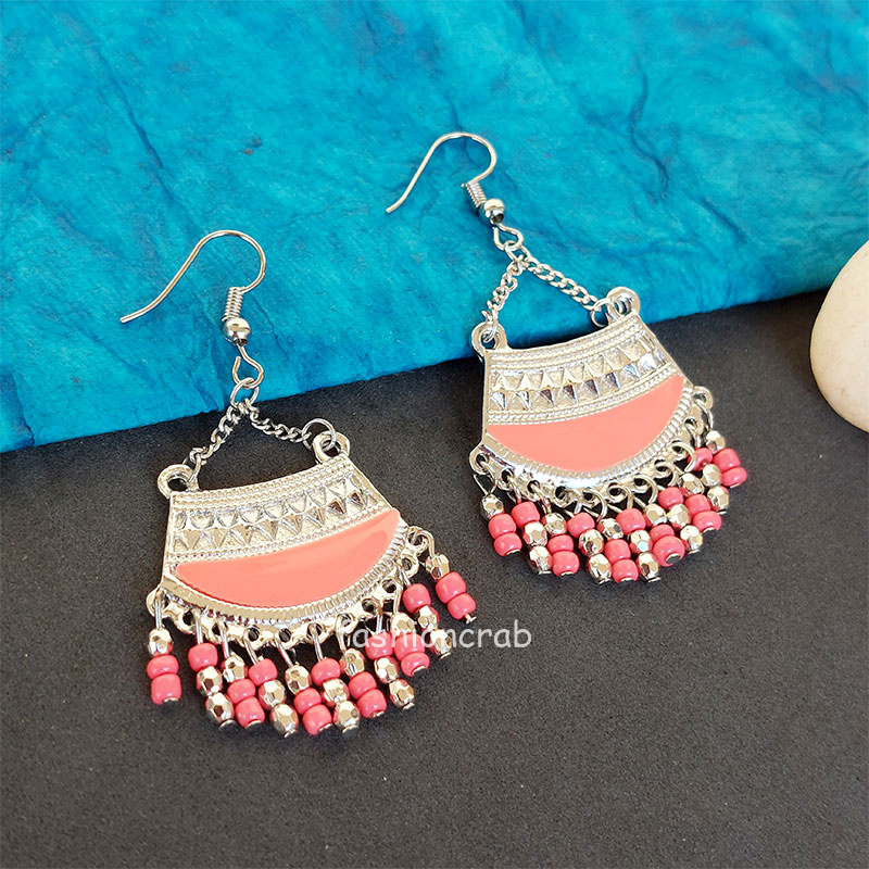 Earrings in peach colour Clearance