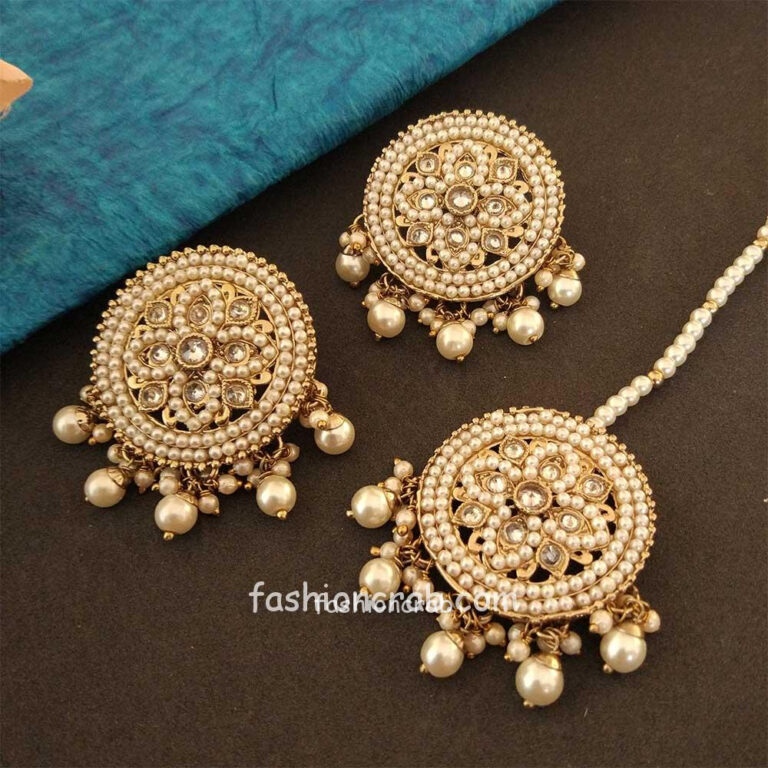 Earrings with maang tikka set Clearance