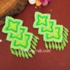 Green Beads Earrings for Girls