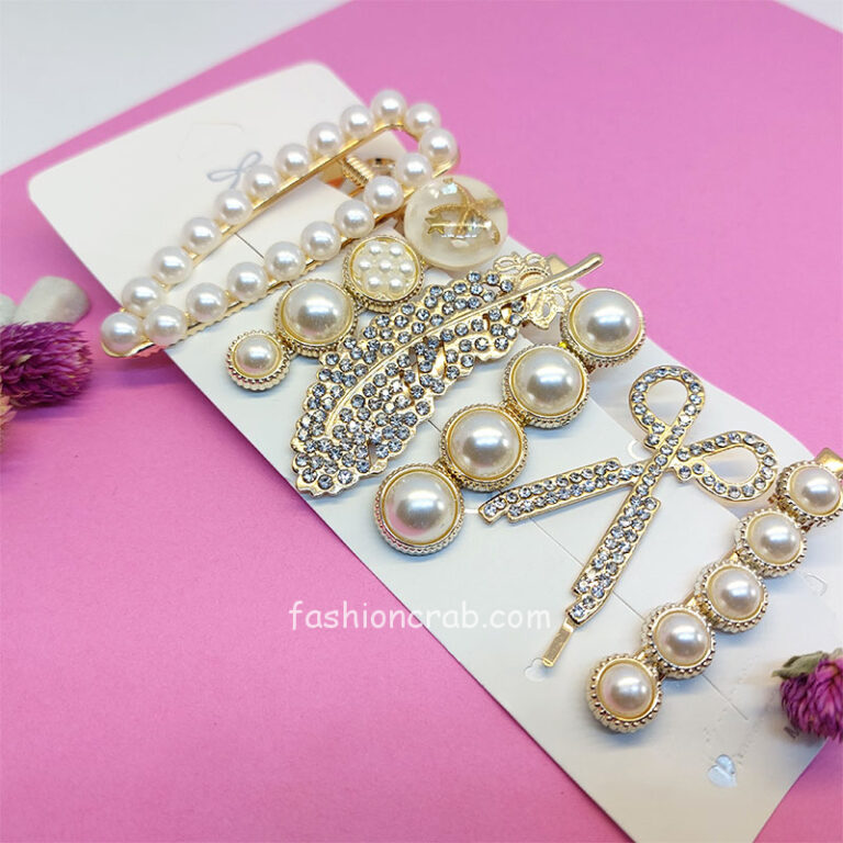 Korean Style Pearl Hair Clips for Girls Design 3
