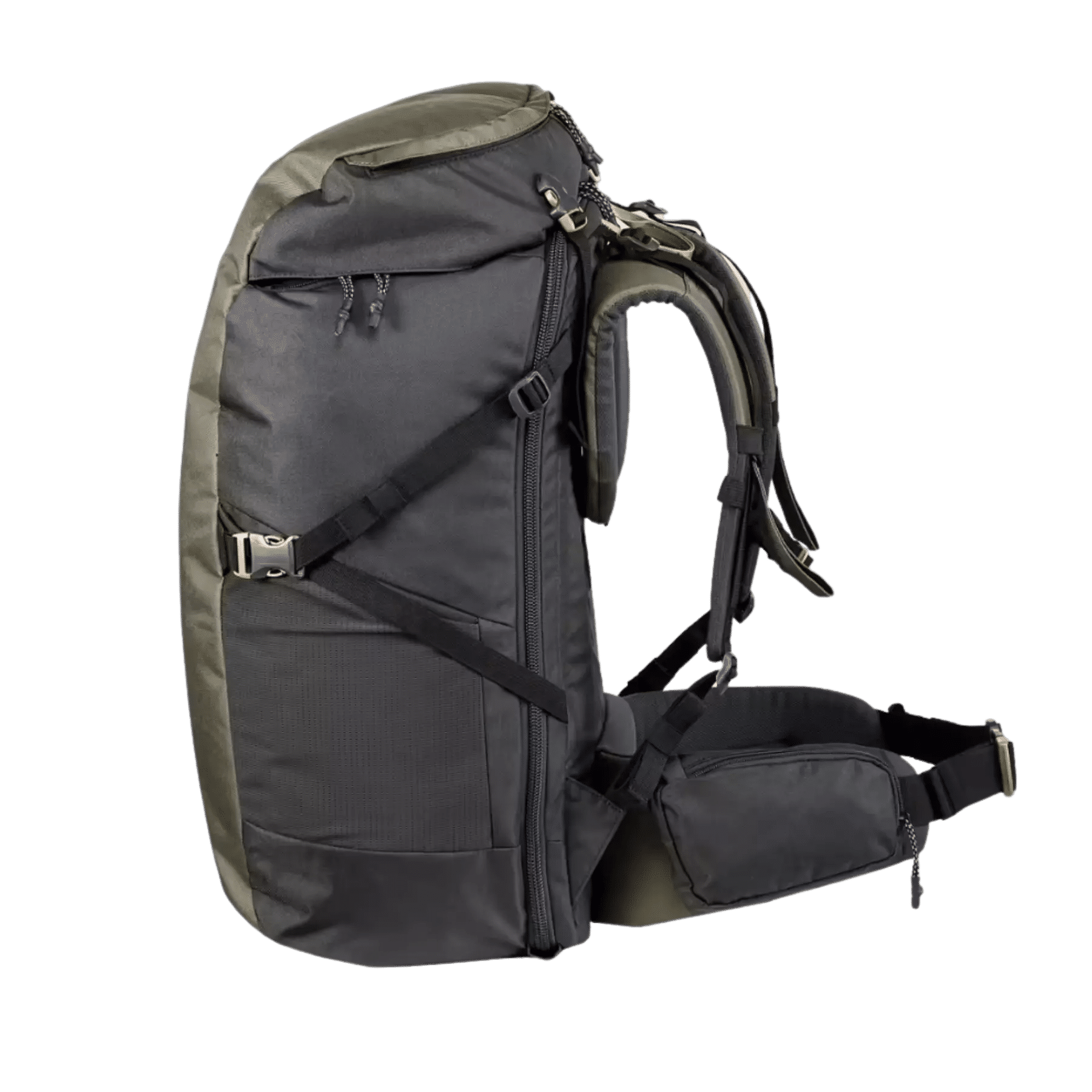 These are product images of 60L Backpack on rent by SharePal in Bangalore.