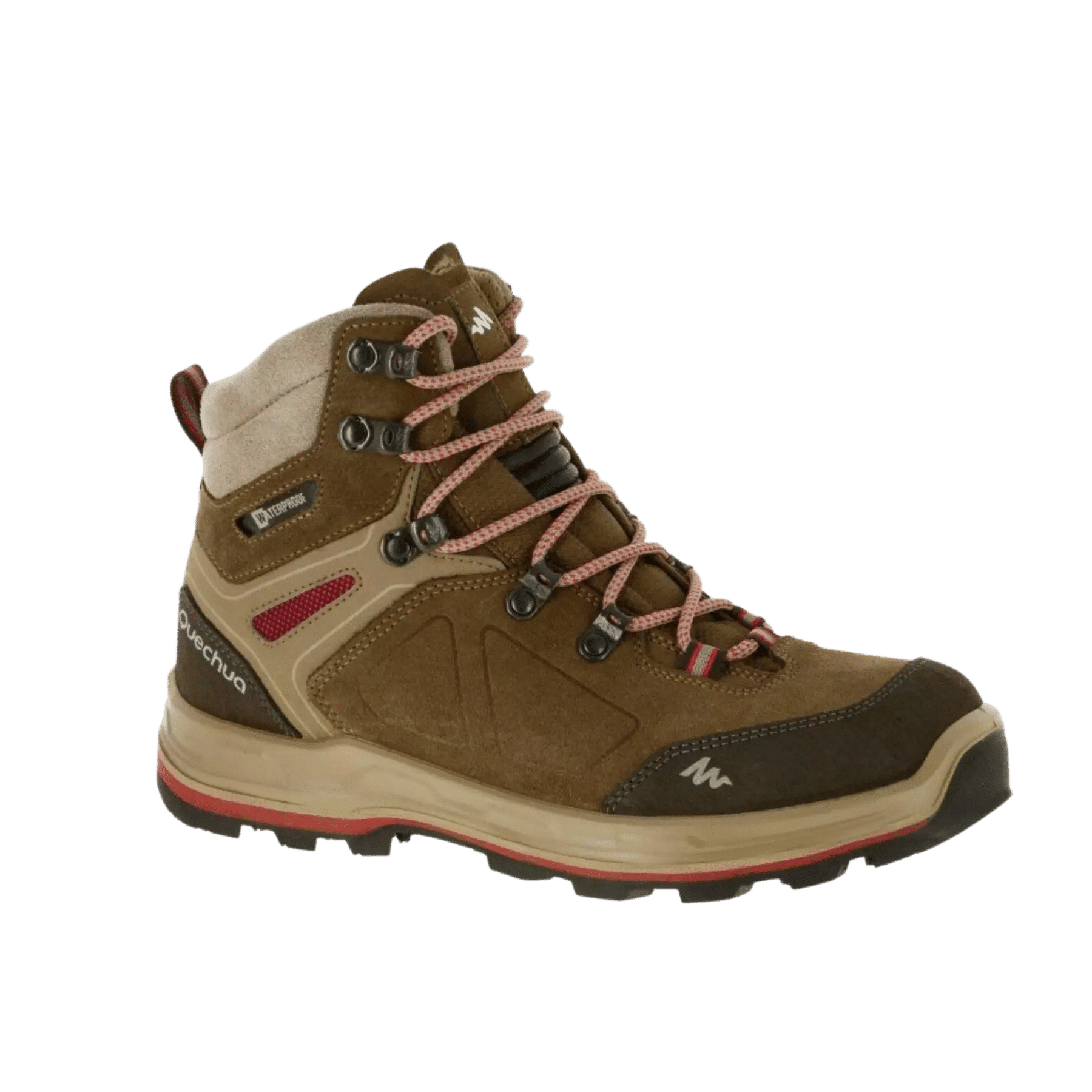 These are product images of Trek 100 Trekking Shoes on rent - Women's by SharePal.