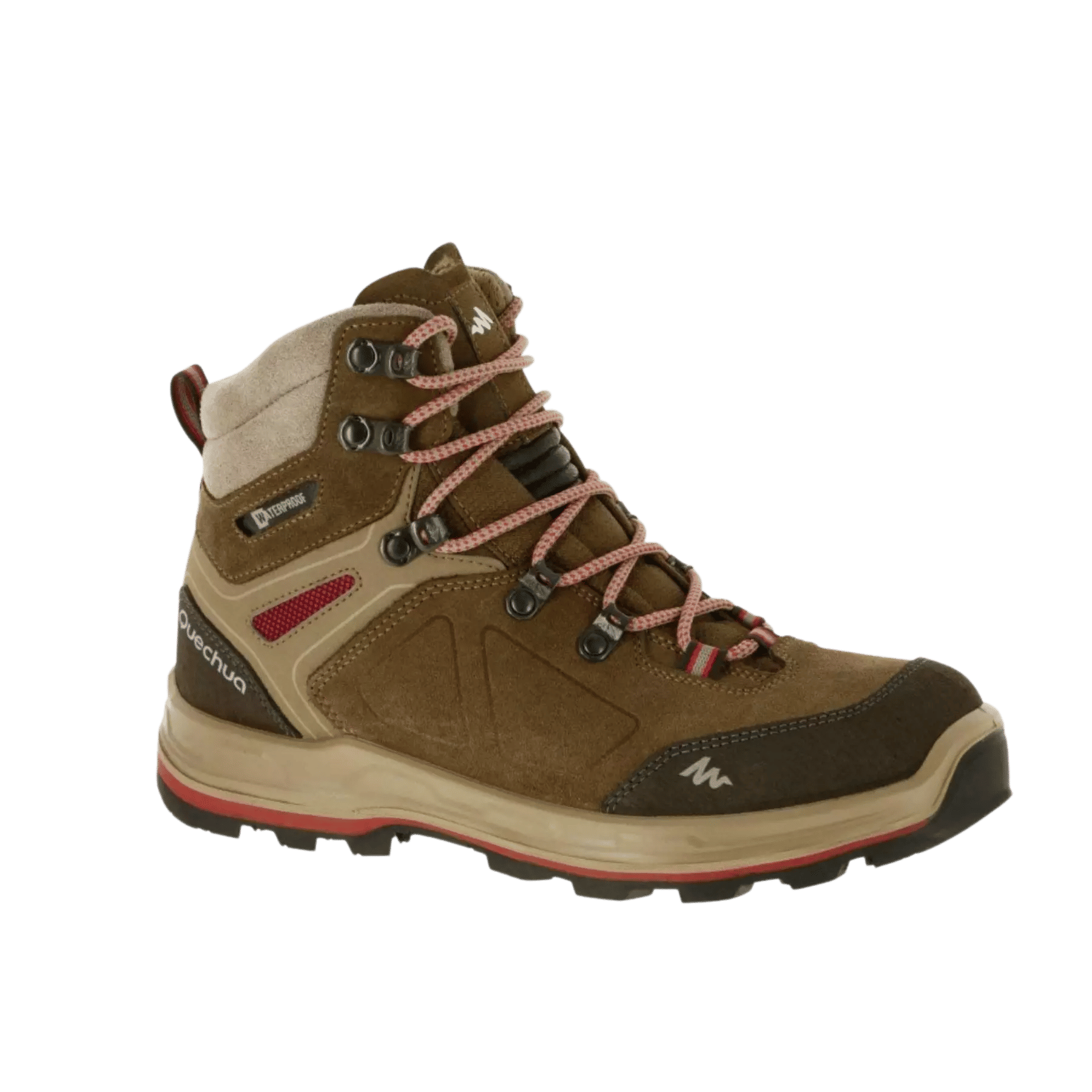 These are product images of Trek 100 Trekking Shoes on rent - Women's by SharePal.