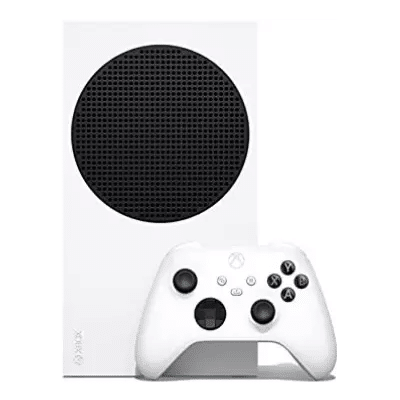 These are product images of Xbox Series S w/2 Controllers on rent by SharePal.
