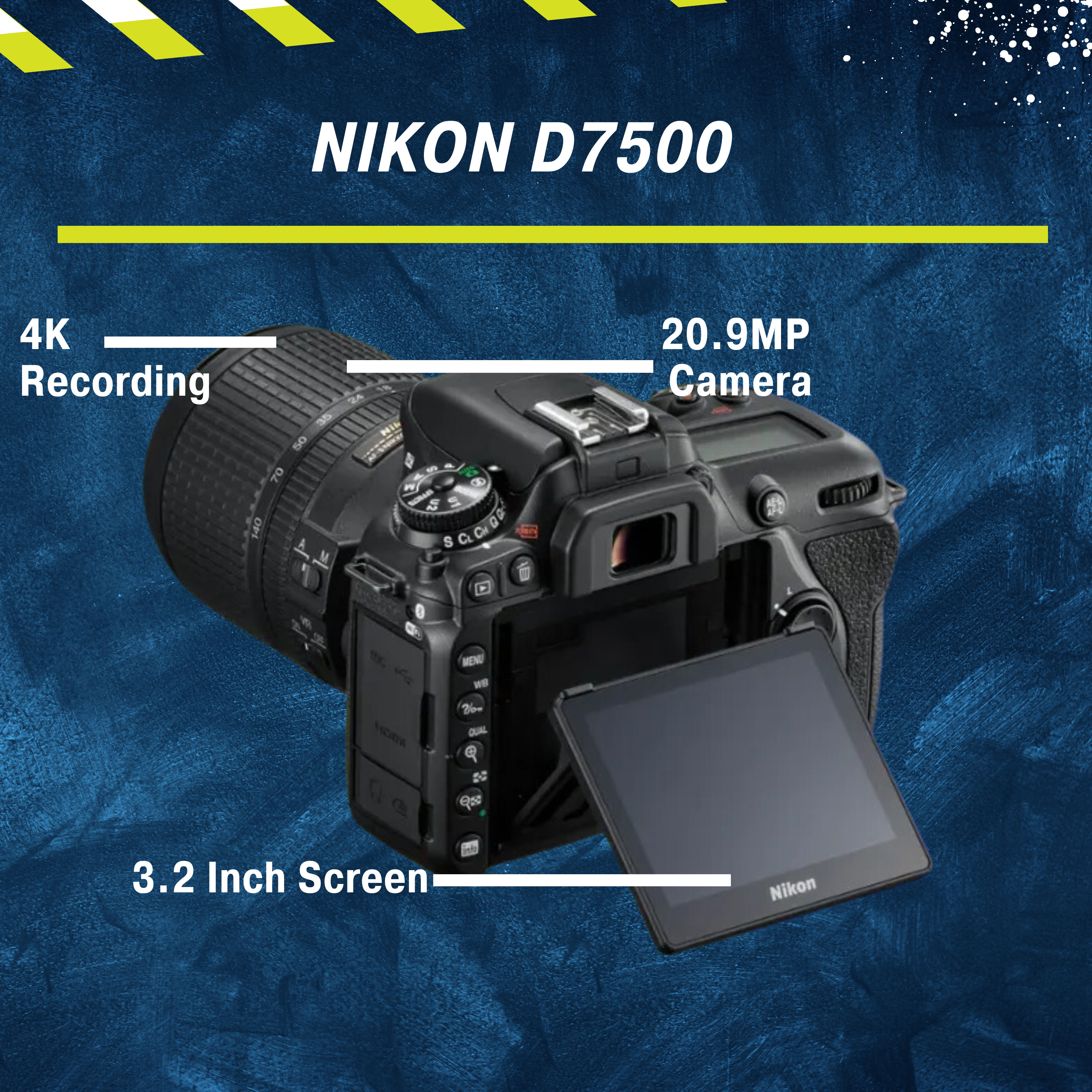 This is an image of Nikon D7500 on rent offerred by SharePal.in