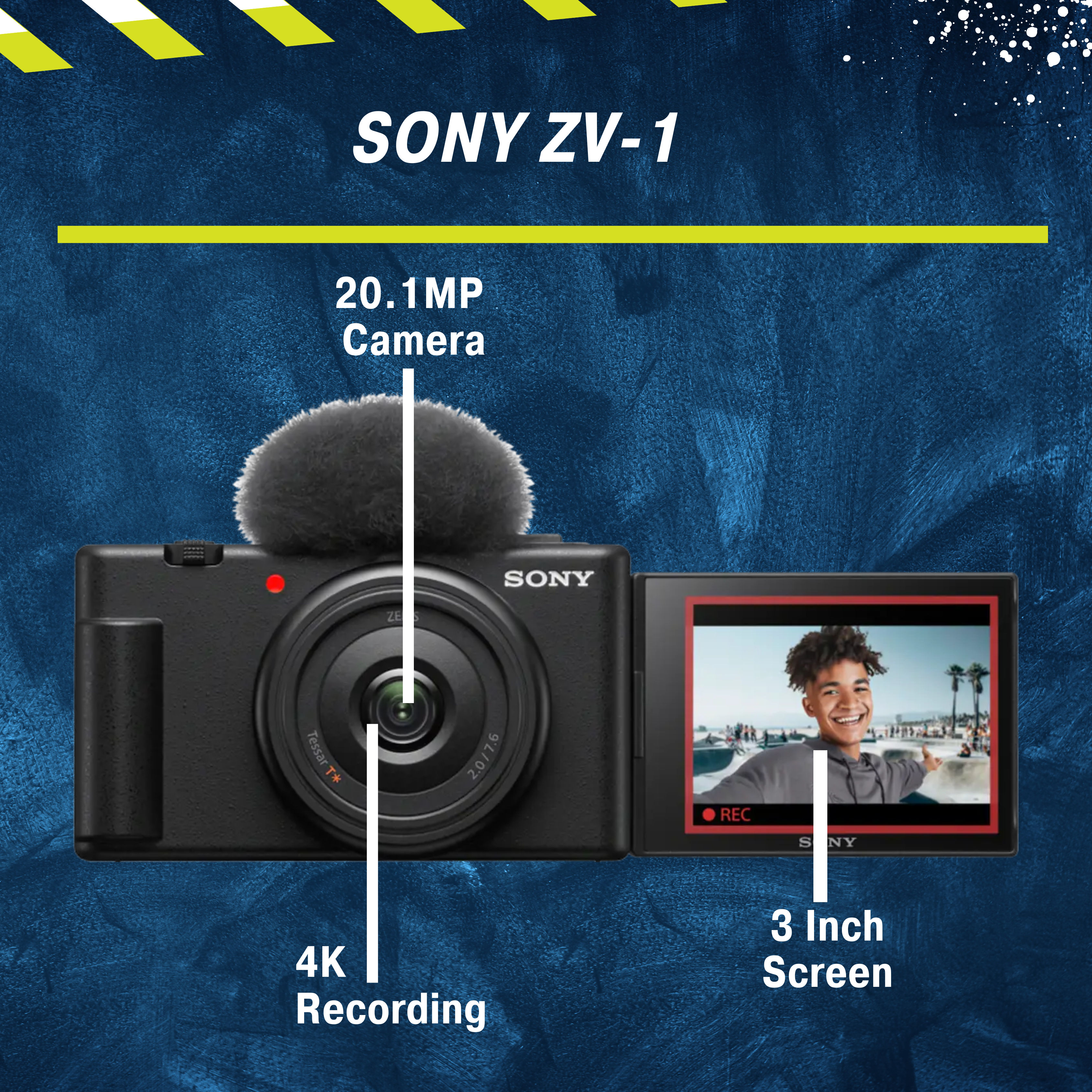 These are product images of Sony ZV1 Vlogging Camera Creator Kit on rent by SharePal in Bangalore.