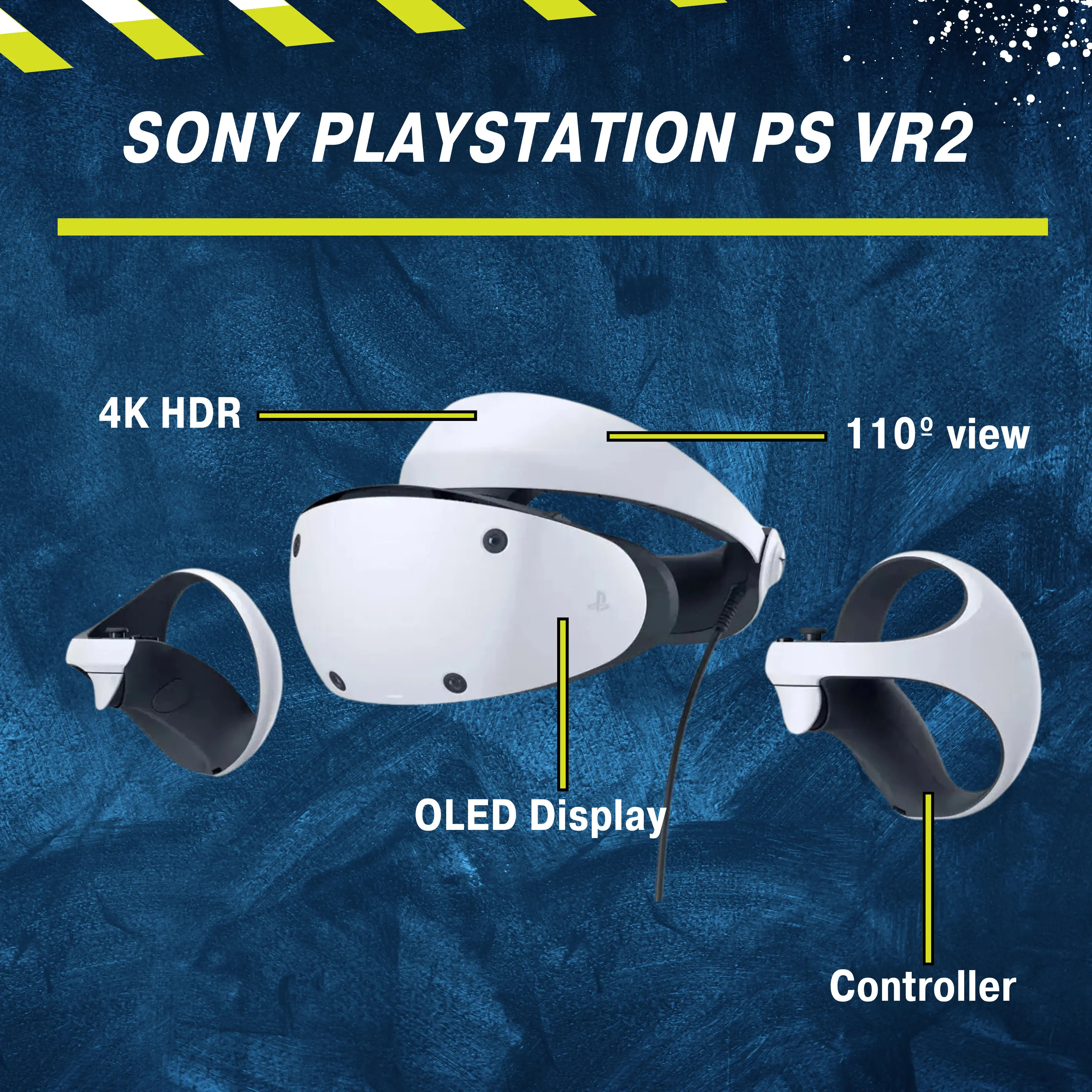 This is an image of Sony PlayStation PS VR2 Horizon Call of the Mountain Bundle on rent offered by SharePal.in