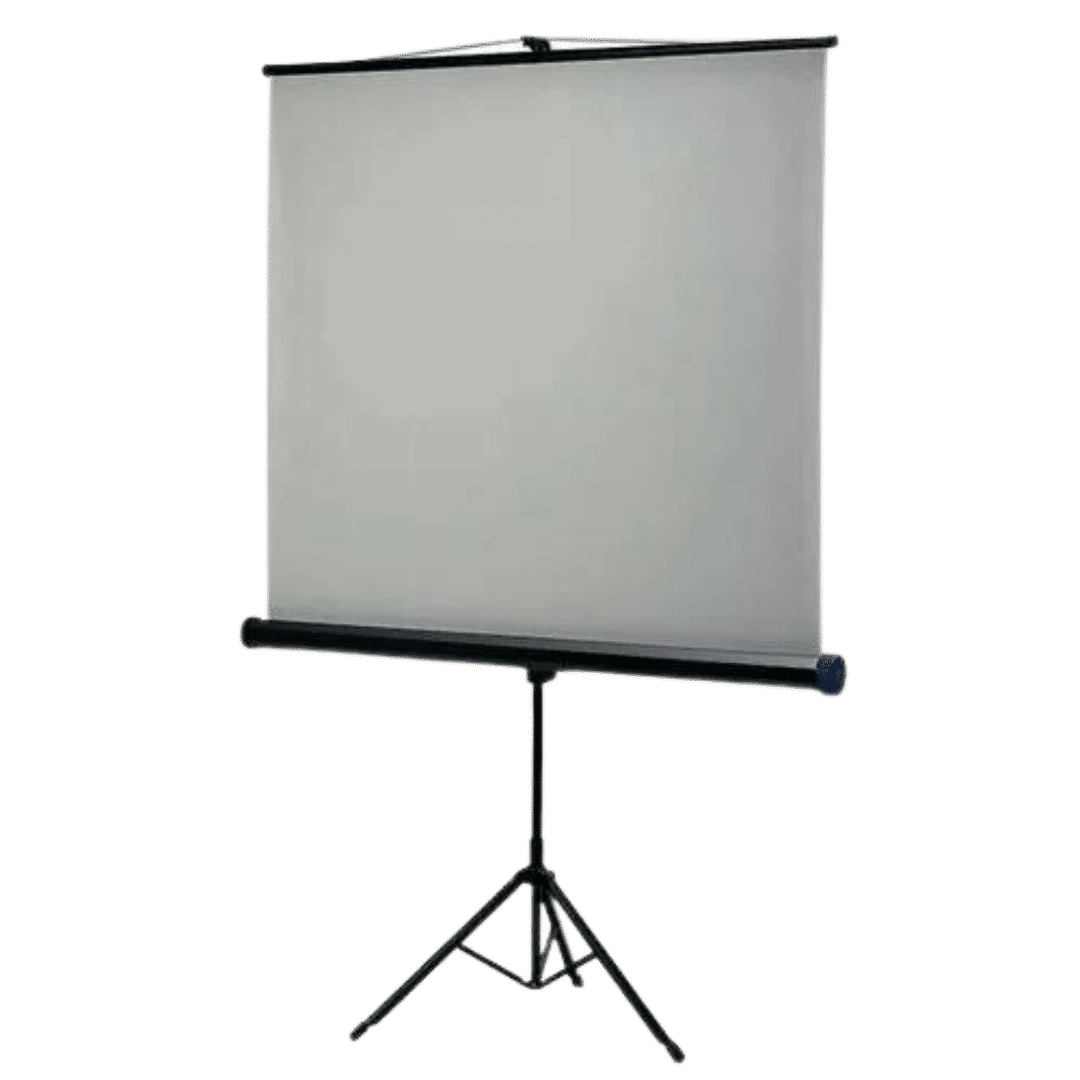 This is an image of Projector Screen (4 x 6 ft) with Tripod Stand on rent offerred by SharePal.in