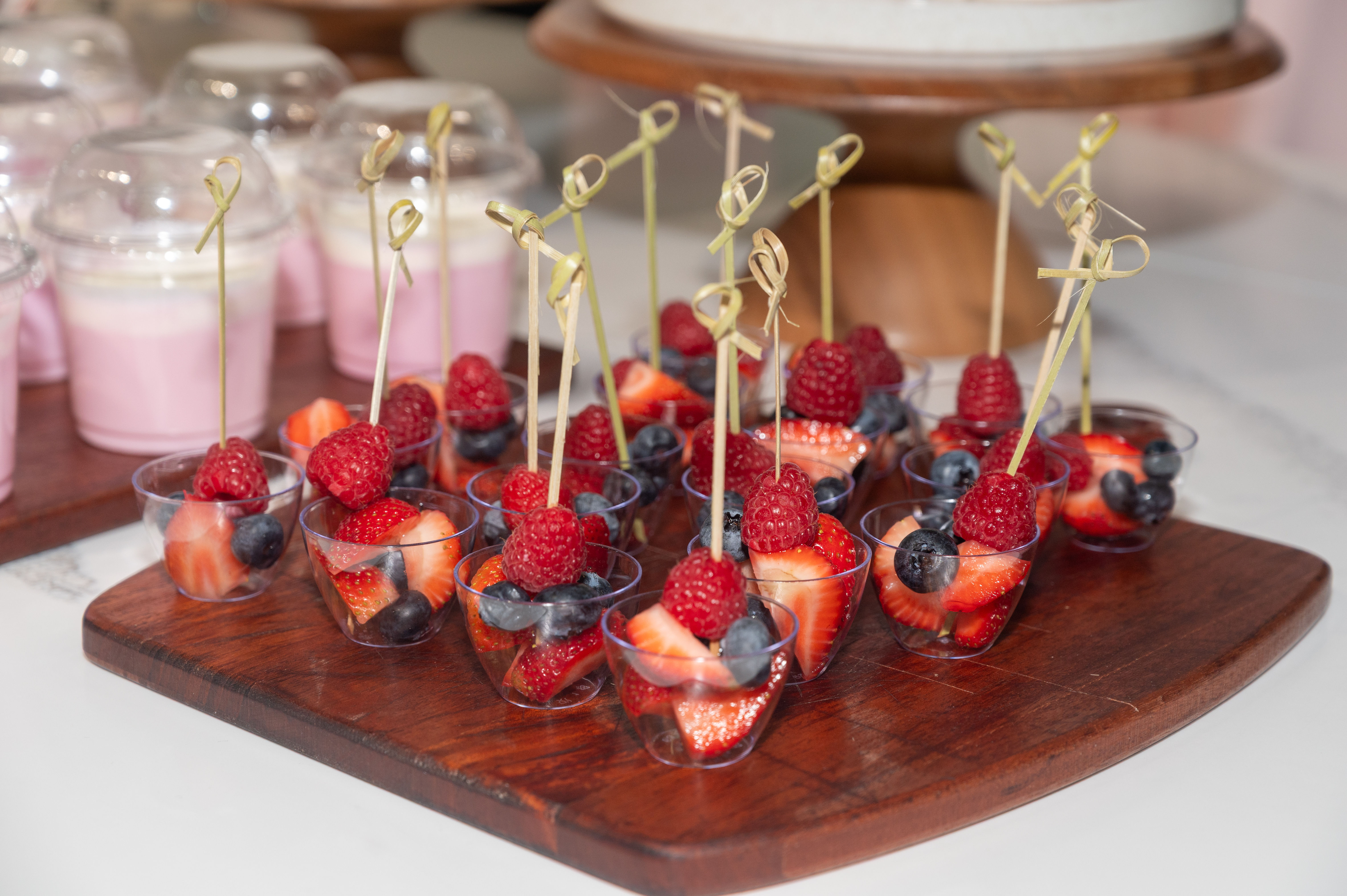 Breakfast spread prepared for the Pink October activation at Bidfood Academy