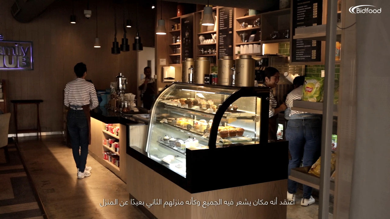 Bidfood-supplied cafe counter and display at The Club Abu Dhabi