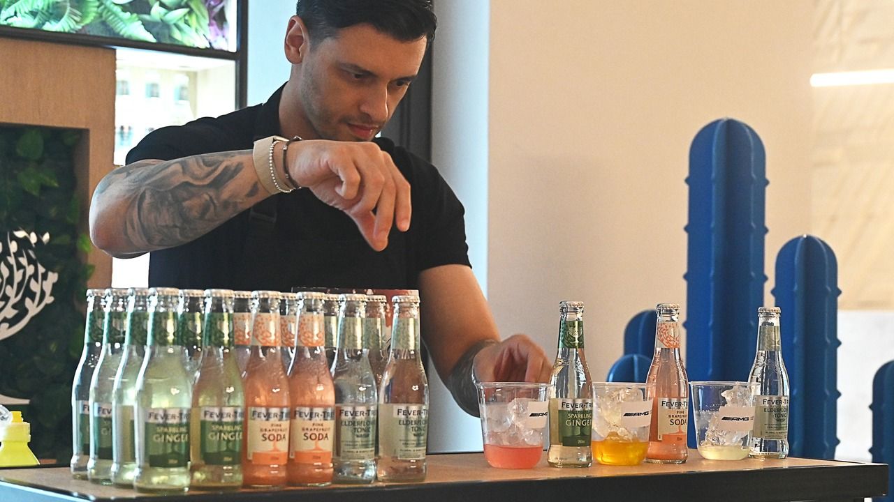 Mocktail mixing station crafted with Fever-Tree